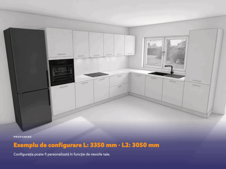Exemplu de configurare L: 3350 mm • L2: 3050 mm