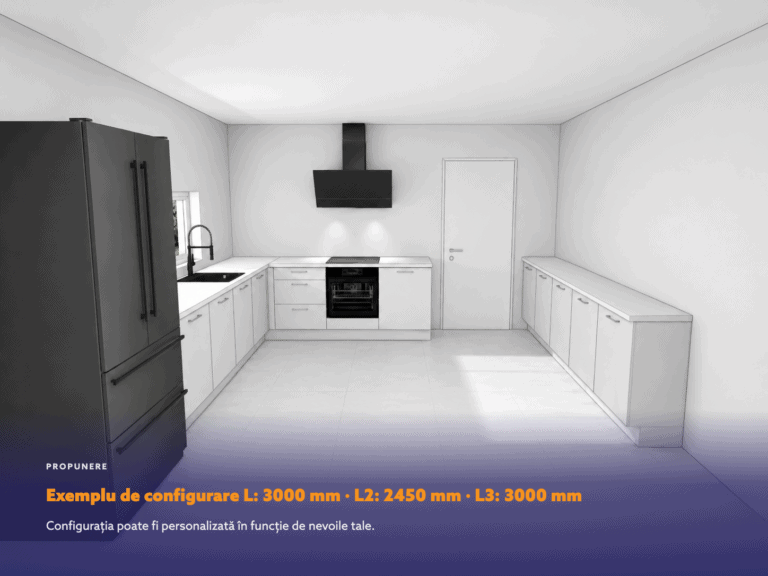 Exemplu de configurare L: 3000 mm • L2: 2450 mm • L3: 3000 mm