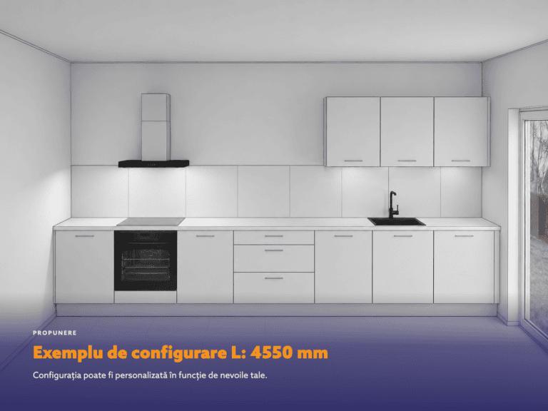 Exemplu de configurare L: 4550 mm