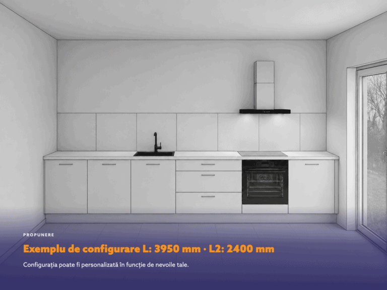 Exemplu de configurare L: 3950 mm • L2: 2400 mm