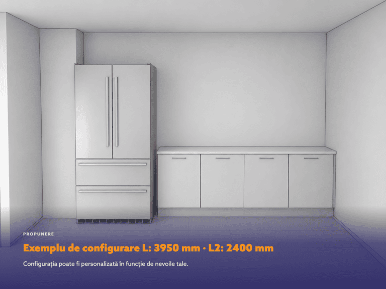 Exemplu de configurare L: 3950 mm • L2: 2400 mm